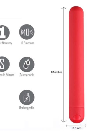 Abbie Long Rechargeable Bullet Red