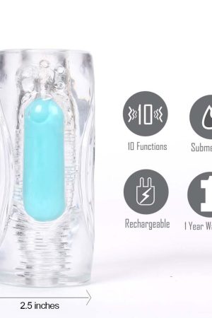 Aster Clear Stroker W/ Rechargeable Bullet