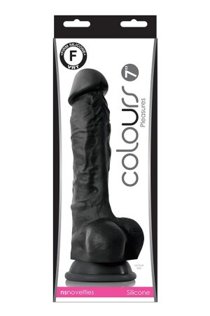 COLOURS PLEASURES 7IN DILDO BLACK