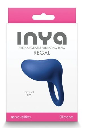Inya Regal Rechargeable Vibrating Ring - Blue