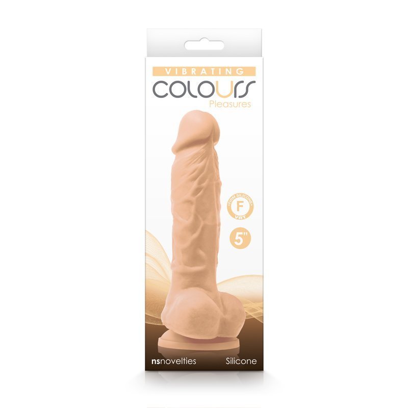 Colours Pleasures Vibrating 5 Dildo White " - Image 2