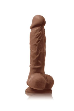COLOURS PLEASURES VIBRATING 5 DILDO BROWN "
