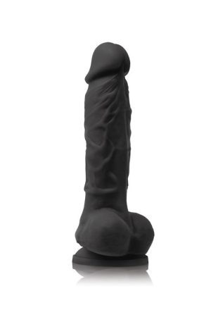 Colours Pleasures Vibrating 5 Dildo Black "