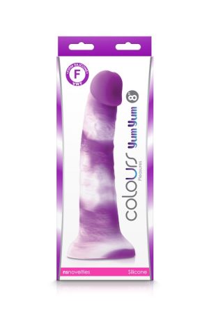 COLOURS PLEASURES YUM YUM 8IN DILDO PURPLE
