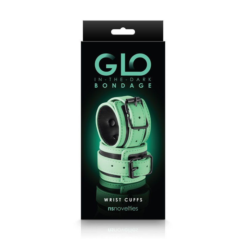 Glo Bondage Wrist Cuffs Green - Image 2