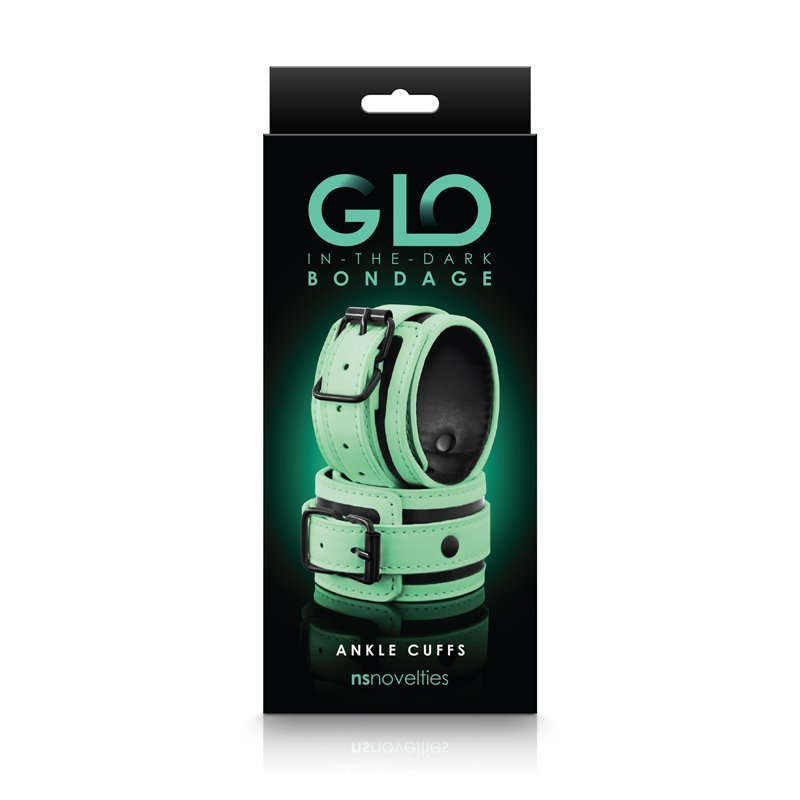 Glo Bondage Ankle Cuffs Green - Image 2