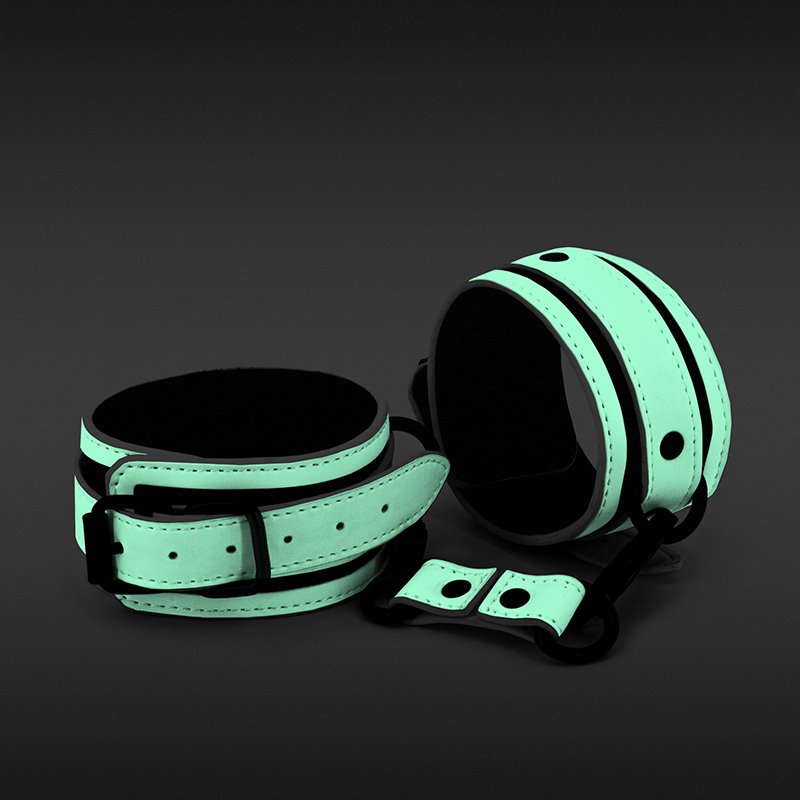 Glo Bondage Ankle Cuffs Green - Image 3