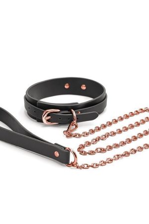 BONDAGE COUTURE COLLAR & LEASH BLACK