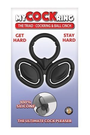 My Cockring The Triad Cockring & Ball Cinch - Black
