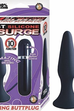 MY FIRST SILICONE VIB. BUTT PLUG BLACK