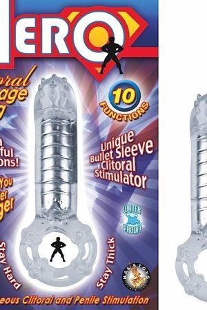 HERO COCKRING & CLIT MASSAGER CLEAR