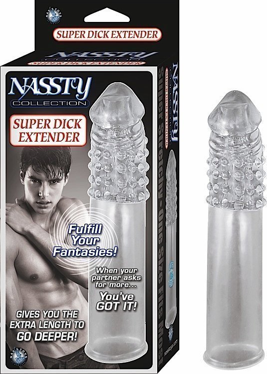 NASSTY COLLECTION SUPER DICK EXTENDER CLEAR