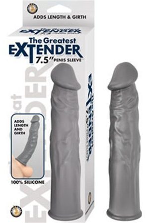 THE GREAT EXTENDER 7.5 PENIS SLEEVE GREY "