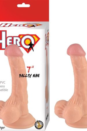 HERO 7IN BALLSY MAN DILDO