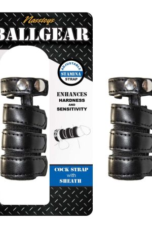 Ballgear Cock Strap With Sheath Black