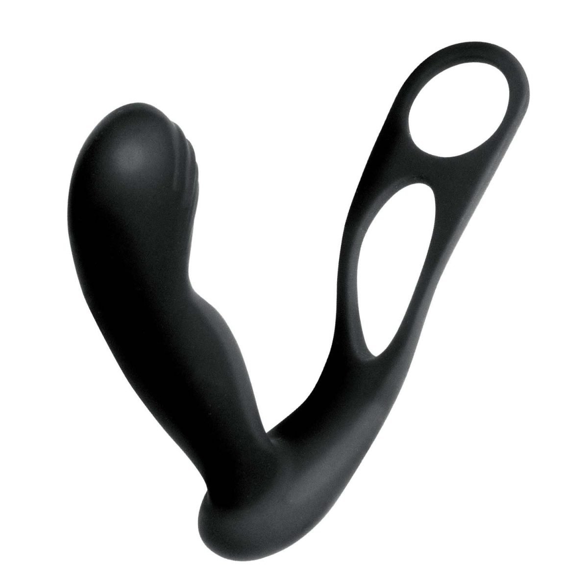 Butts Up Prostate Massager W/ Scrotum & Cock Ring Black - Image 3