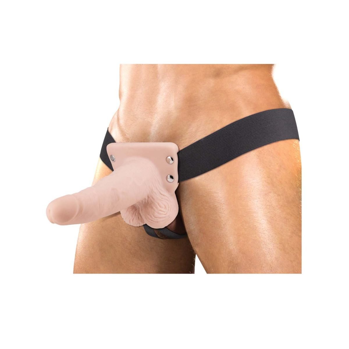Erection Assistant Hollow Strap-On 6 Vibrating White " - Image 2