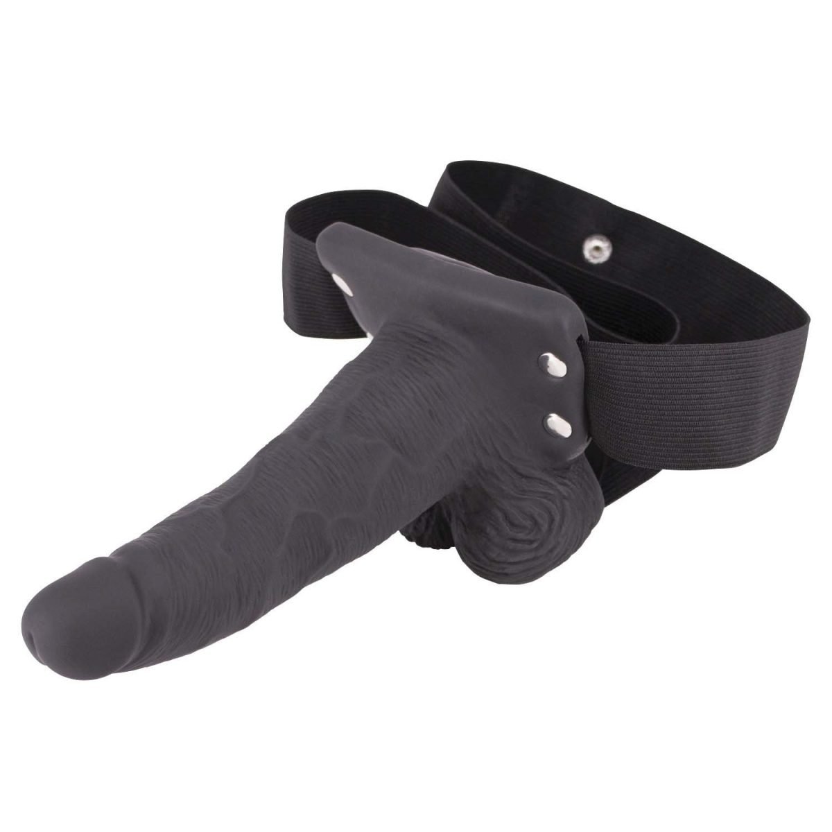 Erection Assistant Hollow Strap-On 6 Vibrating Black " - Image 3