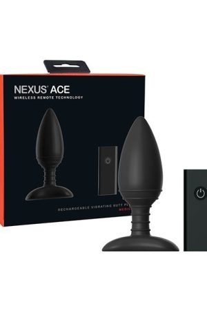 Nexus Ace Remote Control Medium Butt Plug Black