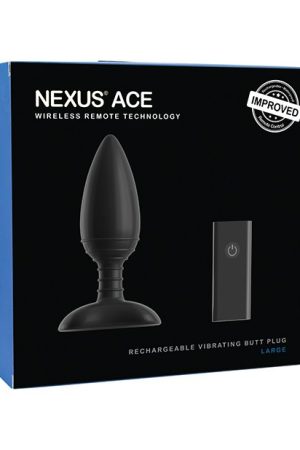 Nexus Ace Remote Control Large Butt Plug Black