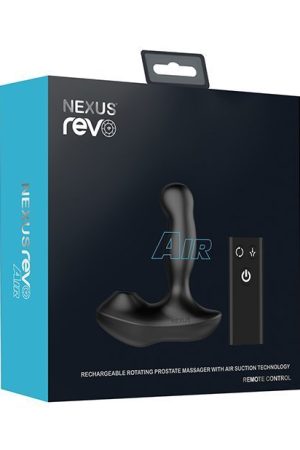 Nexus Revo Air Rotating Prostate Massager W/suction - Black