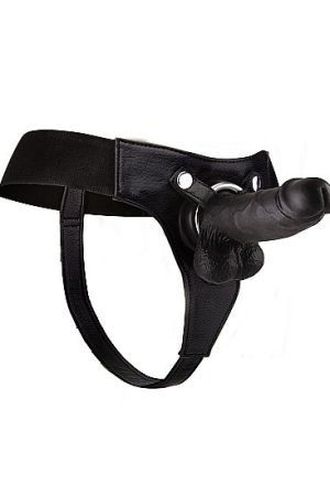 REALISTIC 8 STRAP ON BLACK "