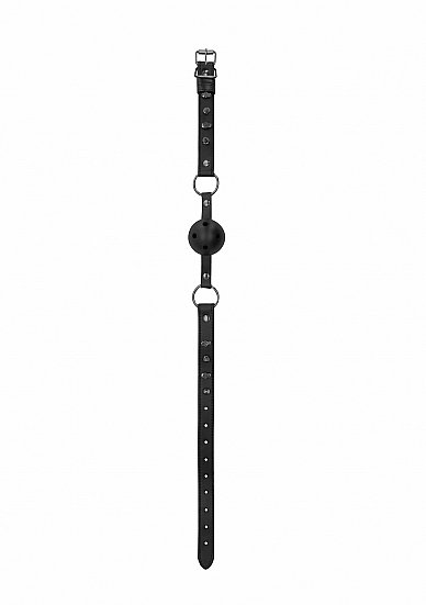 OUCH! SKULLS & BONES BREATHEABLE BALL GAG BLACK - Image 2