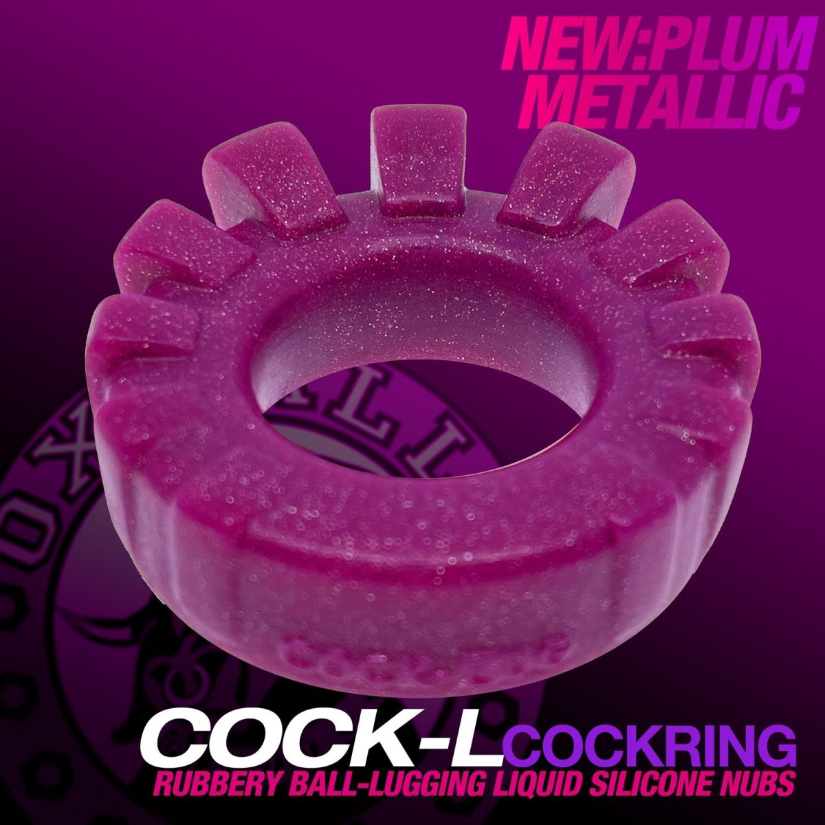 Cock-Lug Lugged Cockring Plum (Net)