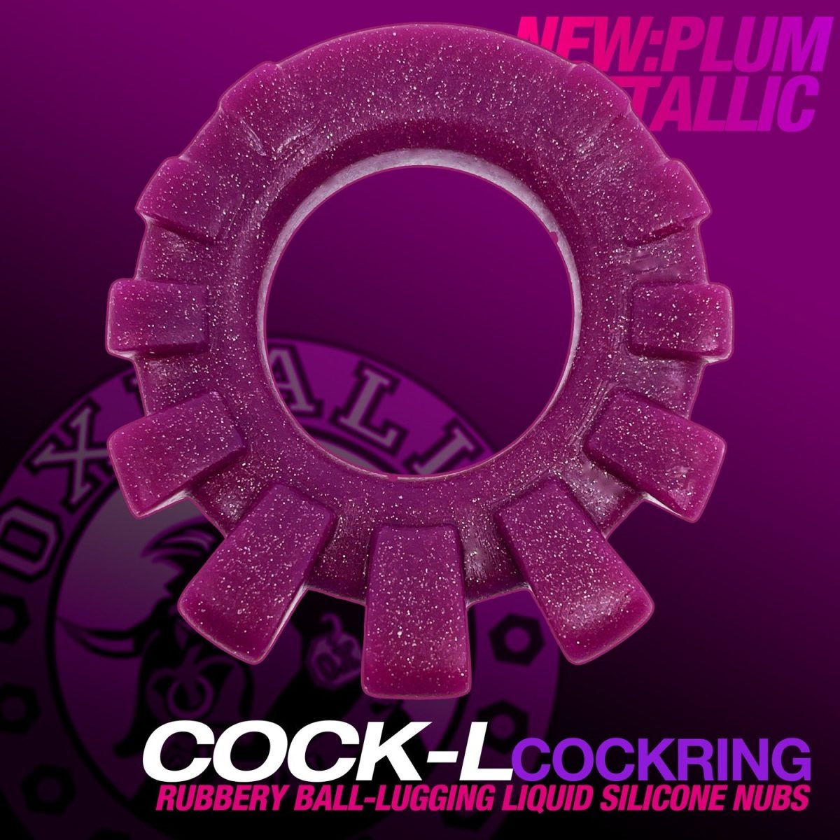 Cock-Lug Lugged Cockring Plum (Net) - Image 4
