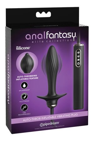 Anal Fantasy Elite Auto-Throb Inflatable Plug Black