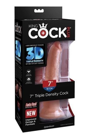 KING COCK PLUS 7 IN TRIPLE DENSITY COCK TAN