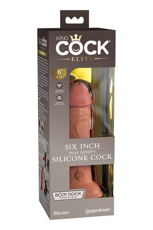 KING COCK ELITE 6 IN DUAL DENSITY TAN
