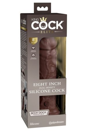 King Cock Elite 8 In Dual Density Brown