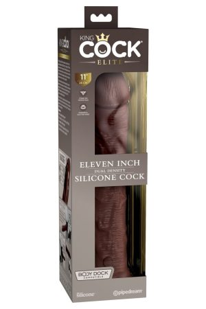 KING COCK ELITE 11 IN DUAL DENSITY BROWN