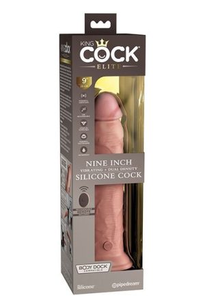 KING COCK ELITE 9 IN VIBRATING DUAL DENSITY LIGHT