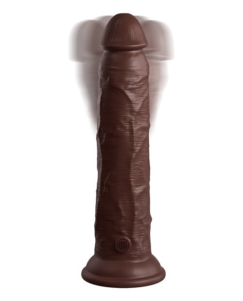 KING COCK ELITE 9 IN VIBRATING DUAL DENSITY BROWN - Image 3