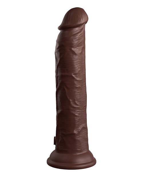 KING COCK ELITE 9 IN VIBRATING DUAL DENSITY BROWN - Image 4