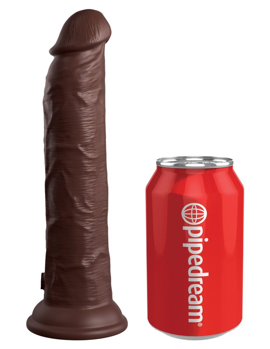 KING COCK ELITE 9 IN VIBRATING DUAL DENSITY BROWN - Image 5