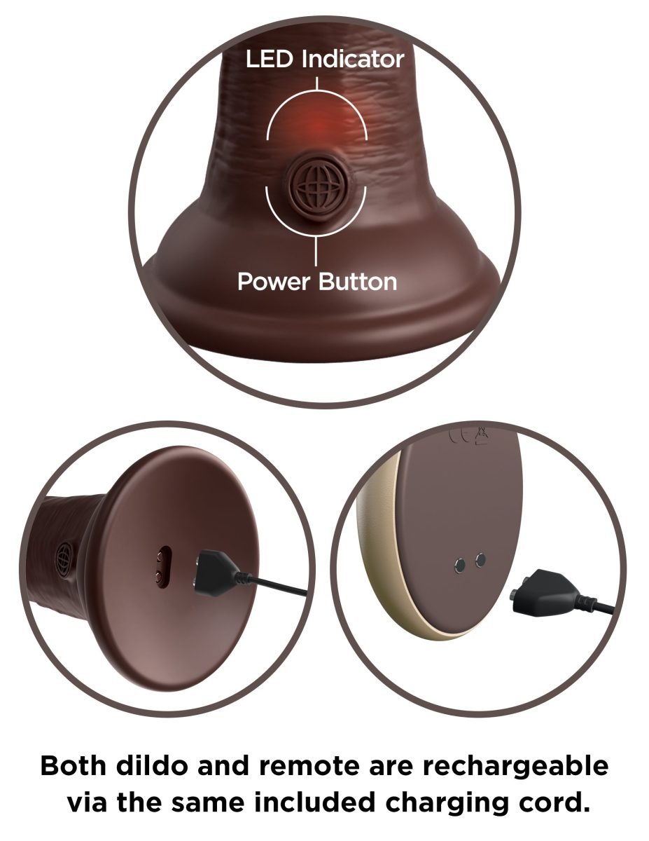 KING COCK ELITE 9 IN VIBRATING DUAL DENSITY BROWN - Image 7