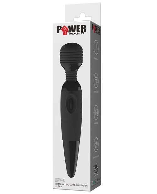 PRETTY LOVE POWER WAND-BLACK SILICONE VIBRATOR