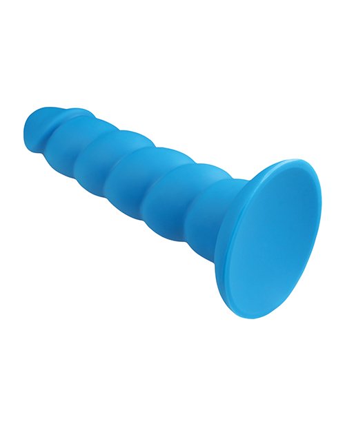 Rock Candy Suga Daddy 7" Silicone Dildo - Blue - Image 3