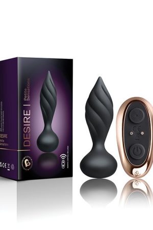 Rocks Off Petite Sensations Desire Plug W/remote - Black
