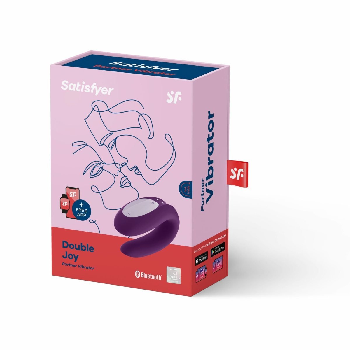 SATISFYER DOUBLE JOY VIOLET W/ APP (NET) - Image 6