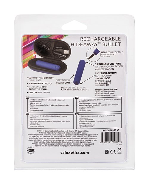 Rechargeable Hideaway Bullet - Blue - Image 2