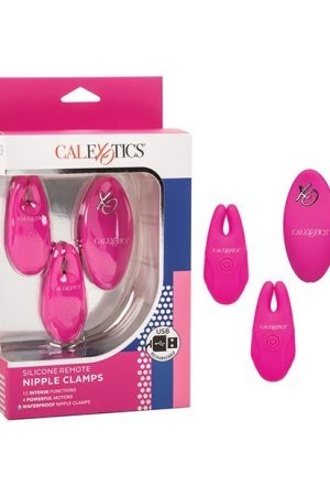 Silicone Nipple Clamps W/remote - Pink