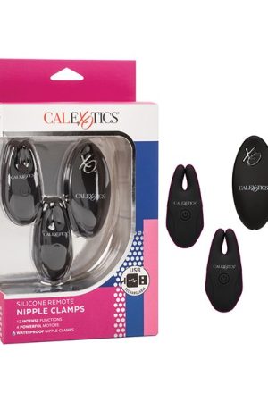 Silicone Nipple Clamps W/remote - Black