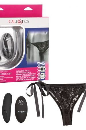 Remote Control Lace Thong Set