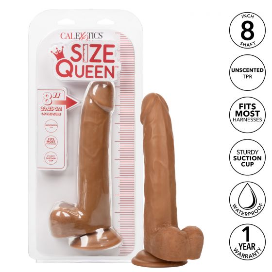 Size Queen 8In Brown - Image 6