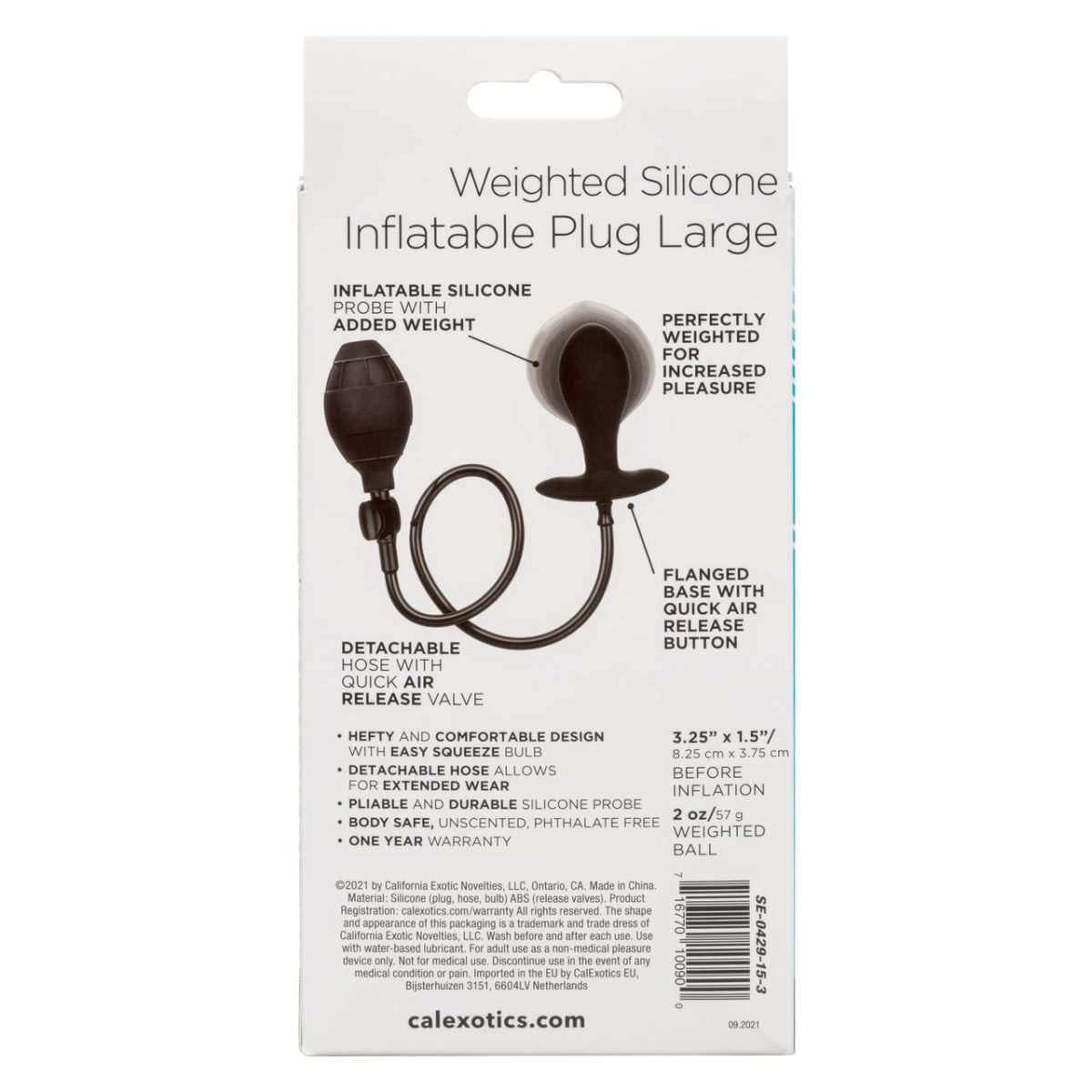 Weighted Silicone Inflatable Plug Large - Image 4