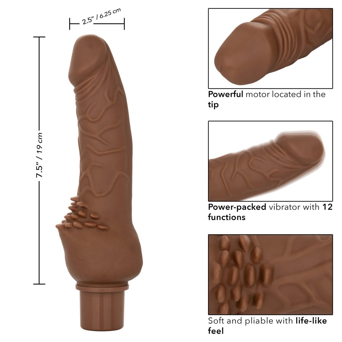 Rechargeable Power Stud Cliterrific Brown - Image 2